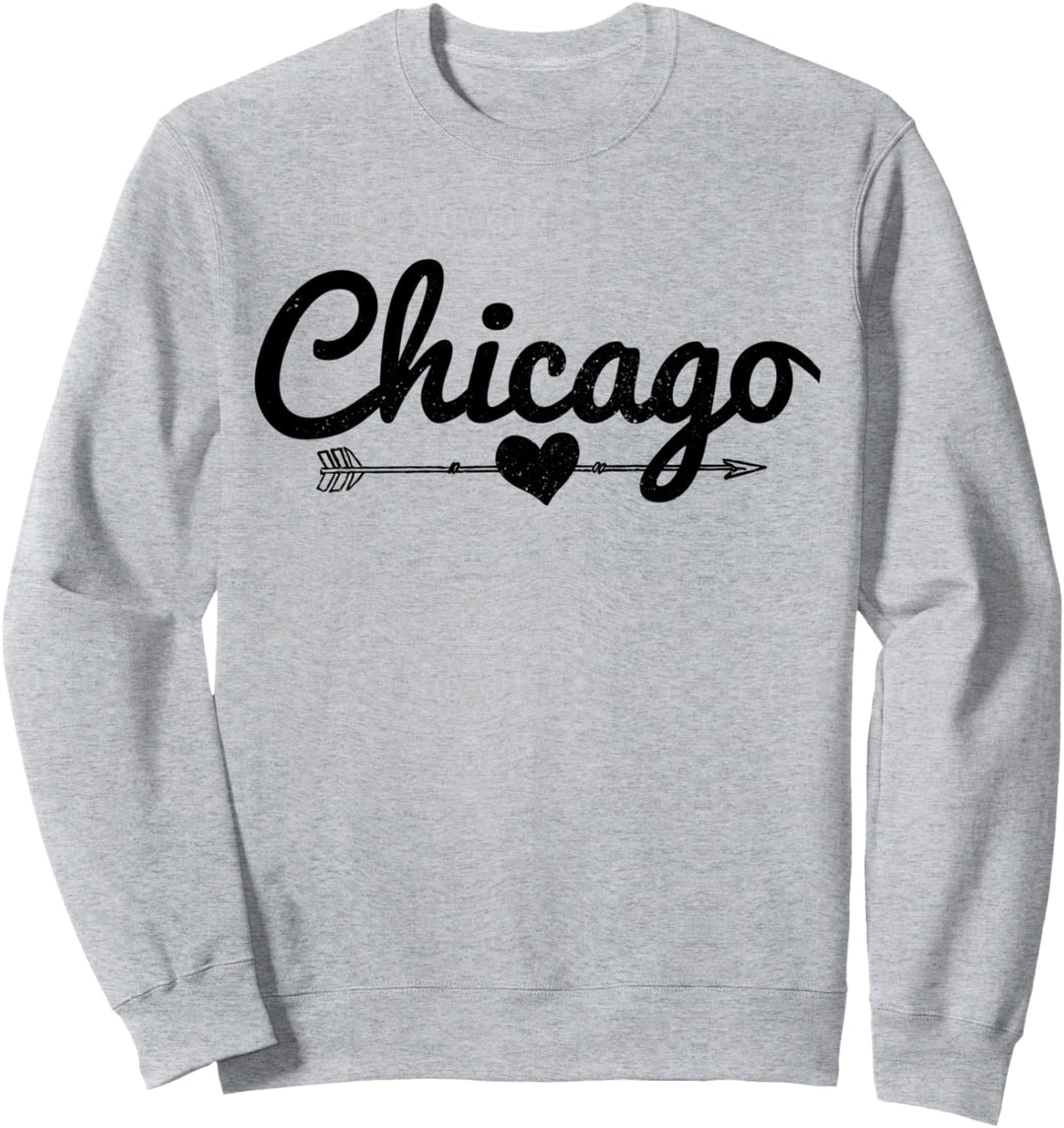 Chicago Arrow Herz Stolz Illinois Sweatshirt