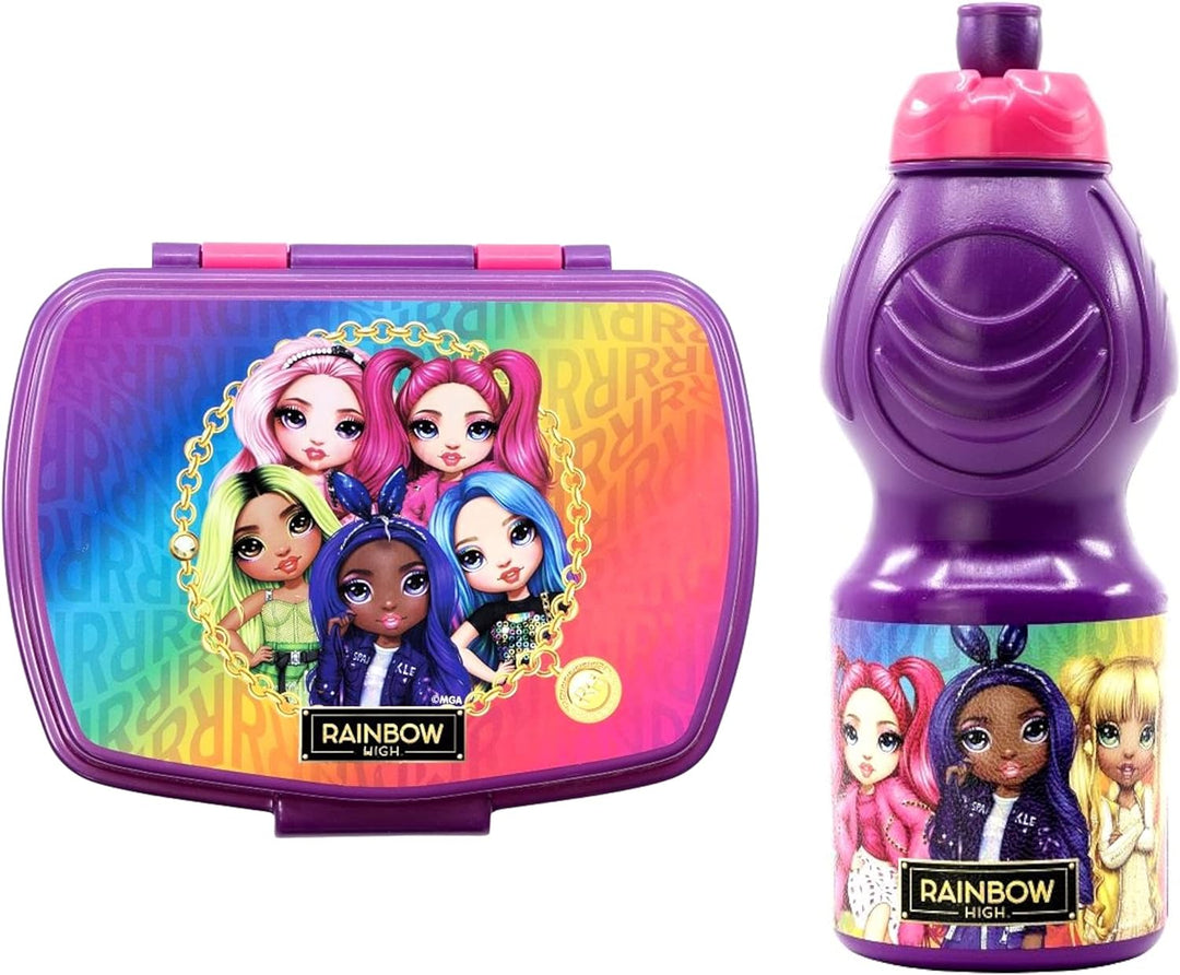 Goldkids Set 9er Rainbow High Motiv Schulranzen Ranzen Federmappe Turnbeutel Brotdose Trinkflasche S
