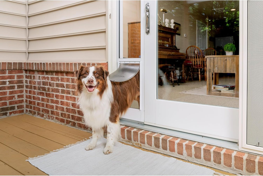 PetSafe Glas-Schiebetür für Haustiere mit Haustierklappe, Zum Einbau in Glas-Schiebetüren, Robuster