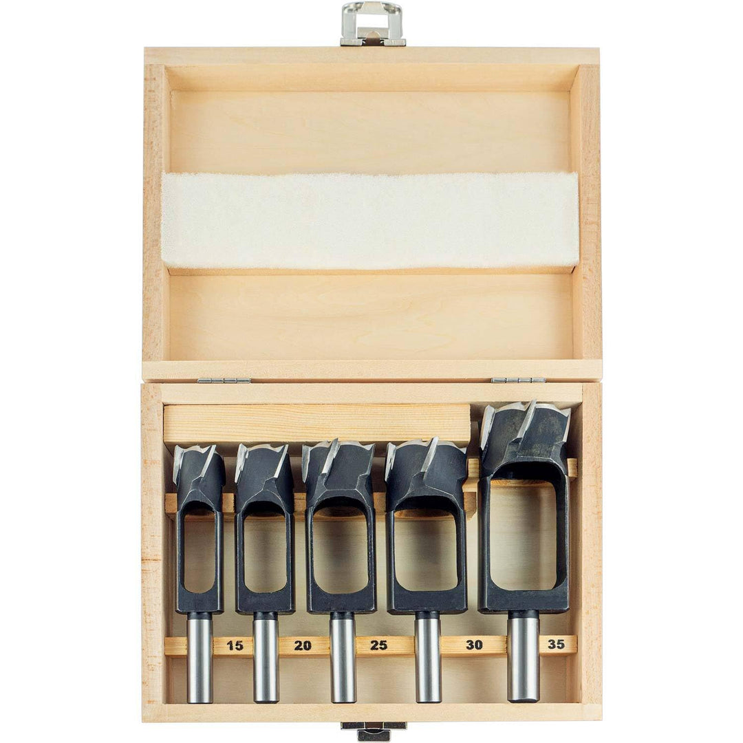 ENT 09152 5-tlg. Zapfenschneider Set WS - Ø 15-20-25-30-35 mm - sehr gut zum Herstellen von Holzdübe