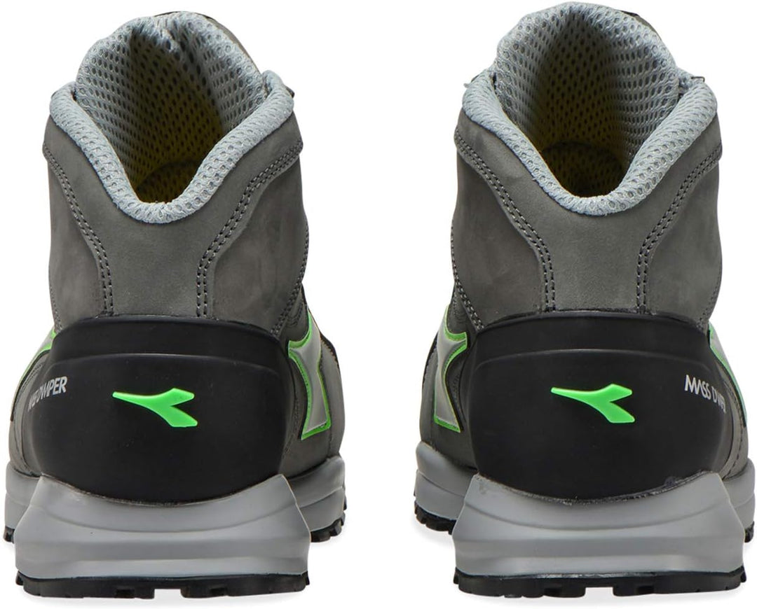 Arbeitsschuh GLOVE MDS MID S3 HRO SRC, COAL/GREEN FLUO, Gr. 44
