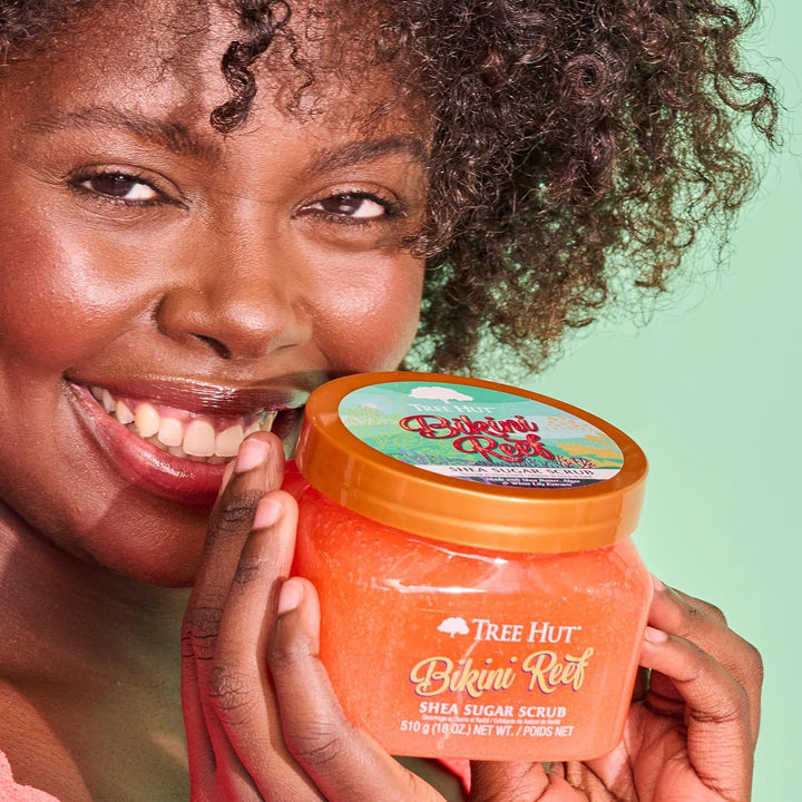 Tree Hut Reef Shea Sugar Scrub Bikini, 470 ml, ultra-feuchtigkeitsspendend und peelingend für die Pf