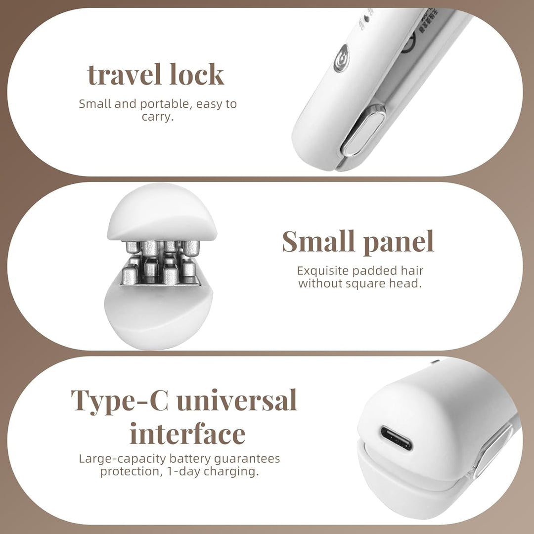 Lockenstab Automatisch,Kabellose Lockenstabbürste, 22mm Lockenstab Minibürste,USB Aufladbares Locken