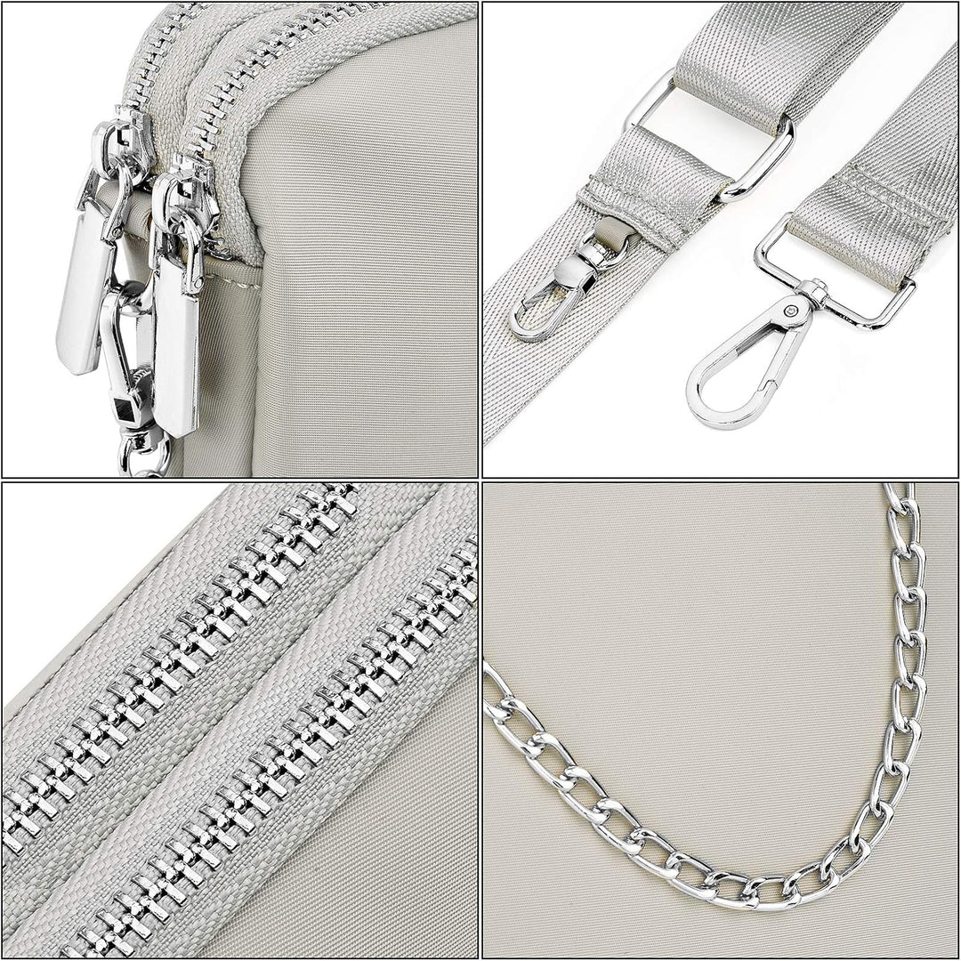 UTO Kleine Umhängetasche Damen 3 in 1 Crossbody Bag Damen Breiter Gurt mit Münzbeutel Handtasche mit