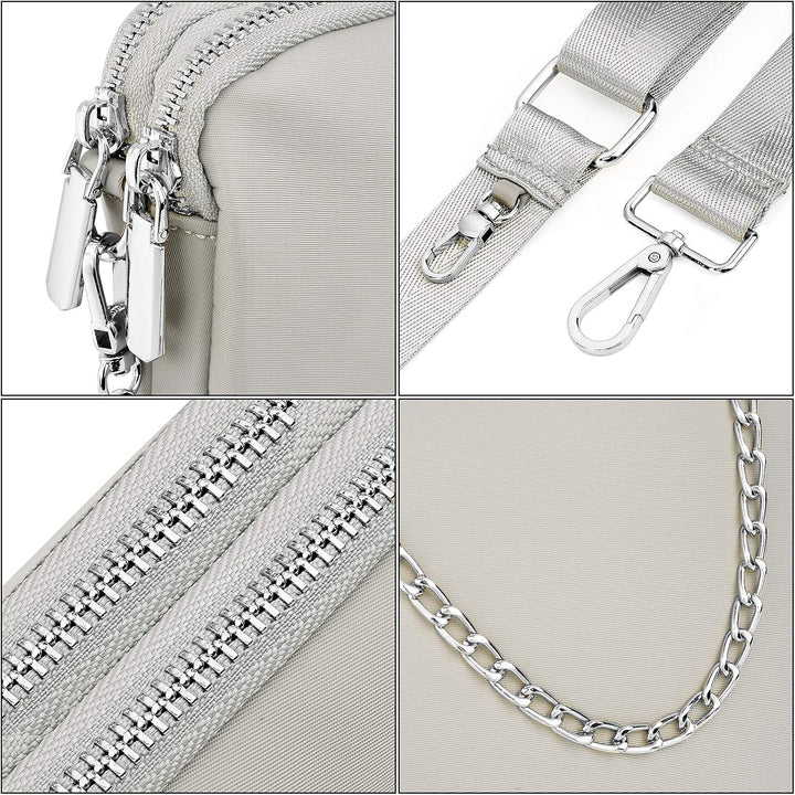 UTO Kleine Umhängetasche Damen 3 in 1 Crossbody Bag Damen Breiter Gurt mit Münzbeutel Handtasche mit