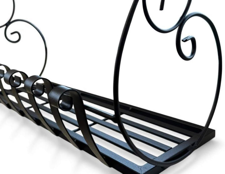 DanDiBo Kräuterregal Kücheregal Balkonregal Wand Metall Schwarz Sebino 50 cm Wandregal Blumenregal P