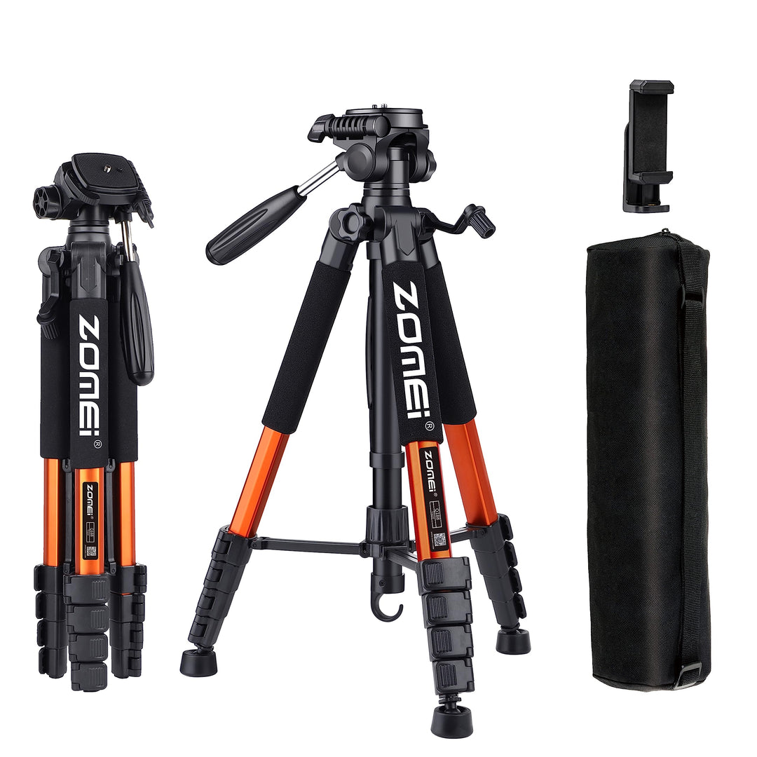 ZOMEi 188cm Stativ Heavy Duty Tall Tripod Stand, Professional Travel Video Tripod Kompatibel mit DSL