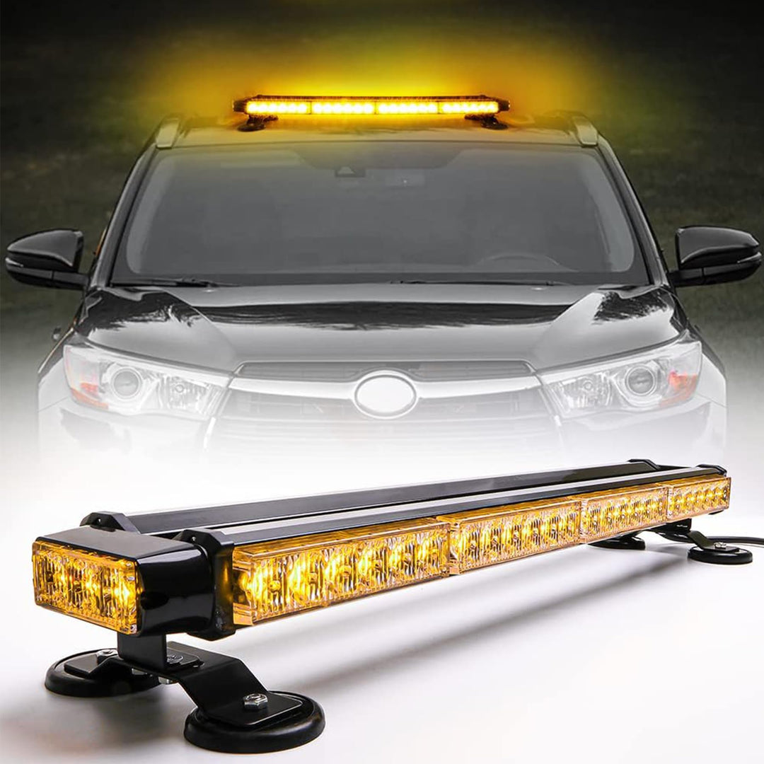 26,5" 54 LED Stroboskop-Lichtleiste, doppelseitig blinkend, hohe Intensität, Kfz-Warnung, Notfall, S