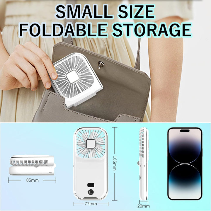 Dealswin Handventilator Mini Ventilator 4 Regler USB Ventilator Klein Aufladbar Portable Hand Kleine