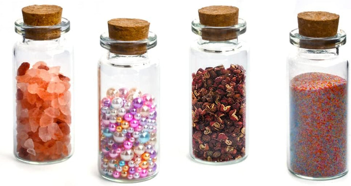 CLTPY 105pcs 10ml Mini Glasflaschen mit Korken - 22 x 50mm Reagenzglas mit Korken, Kleine Glasflasch