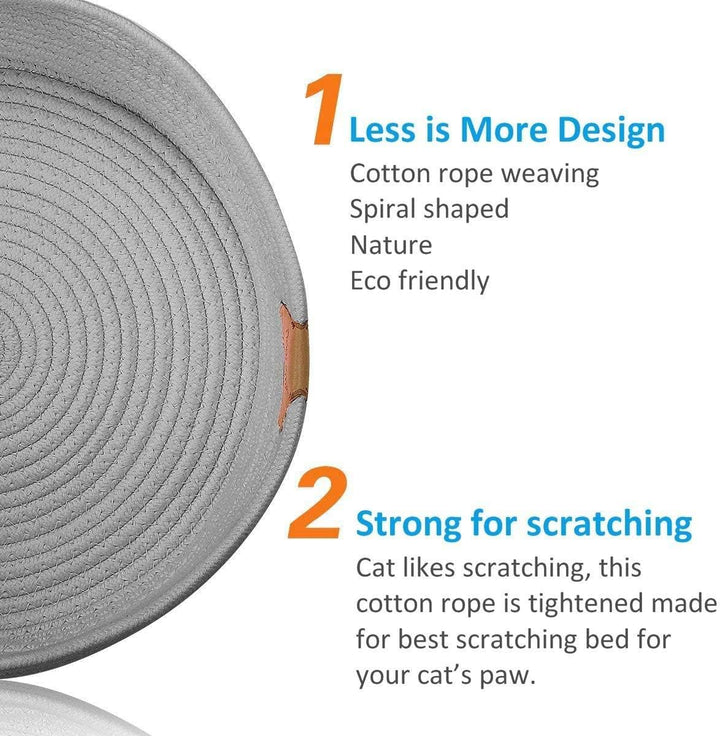 Haustier Katzenbett Haustierbett Katzenbettchen Katzenkörbchen Katzennest Katzenkorb Grau Rund 40cm