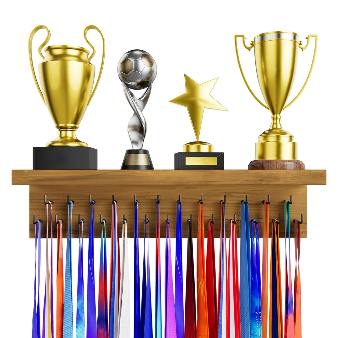 DSVENROLY Medaillenhalter Display Trophy Shelf Organizer, Stabiler Medaillenhalter Ausstellungsständ