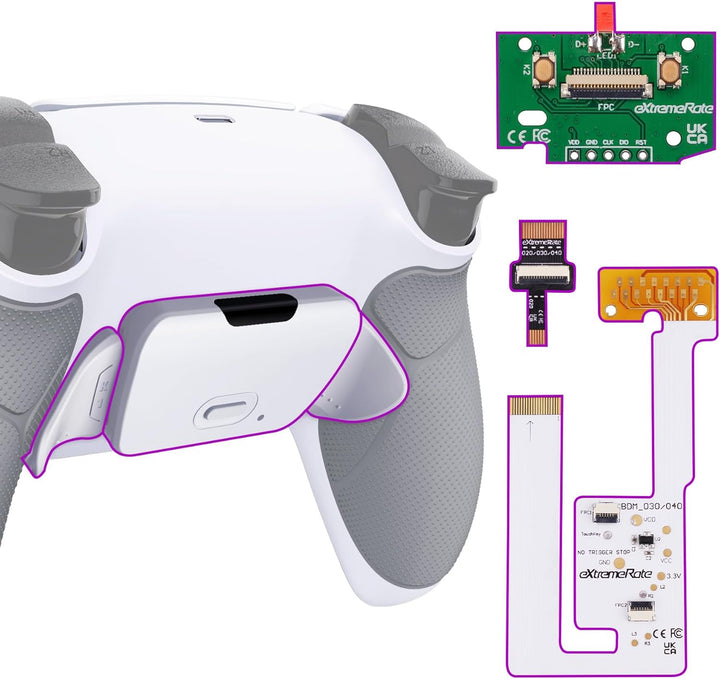 eXtremeRate Programmierbares Rise Remap Kit für ps5 Controller BDM-030/040, Remap Platine & Rückseit