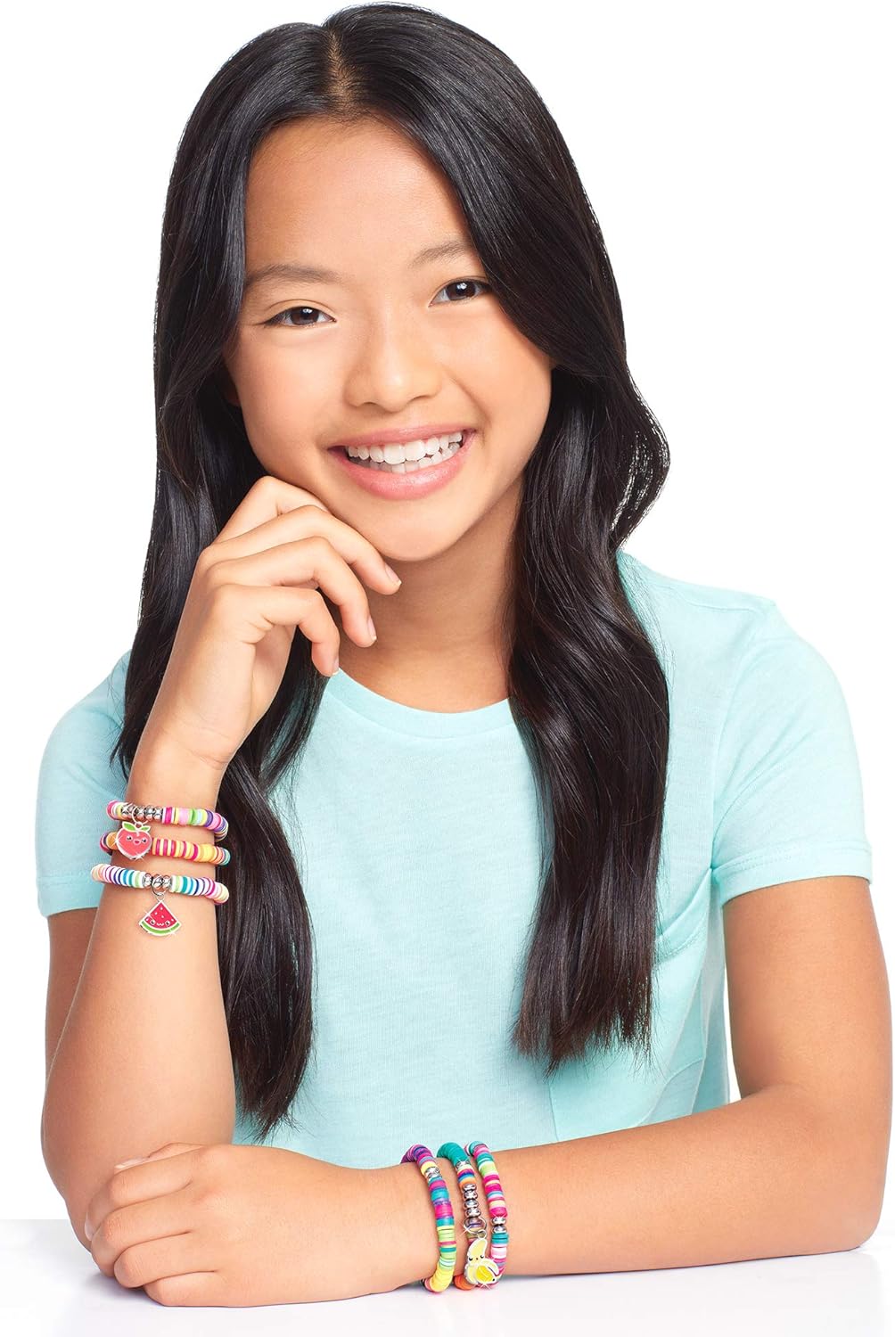 Make It Real – Heishi Freundschaftshalskette und Armband Perlen mit Aufbewahrungsbox – Schmuckset fü