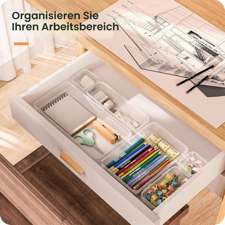 A-LuGei【Transparent 28er Schubladen Organizer,【Upgrade auf 5 Grössen】 Schminktisch Organizer Schubla