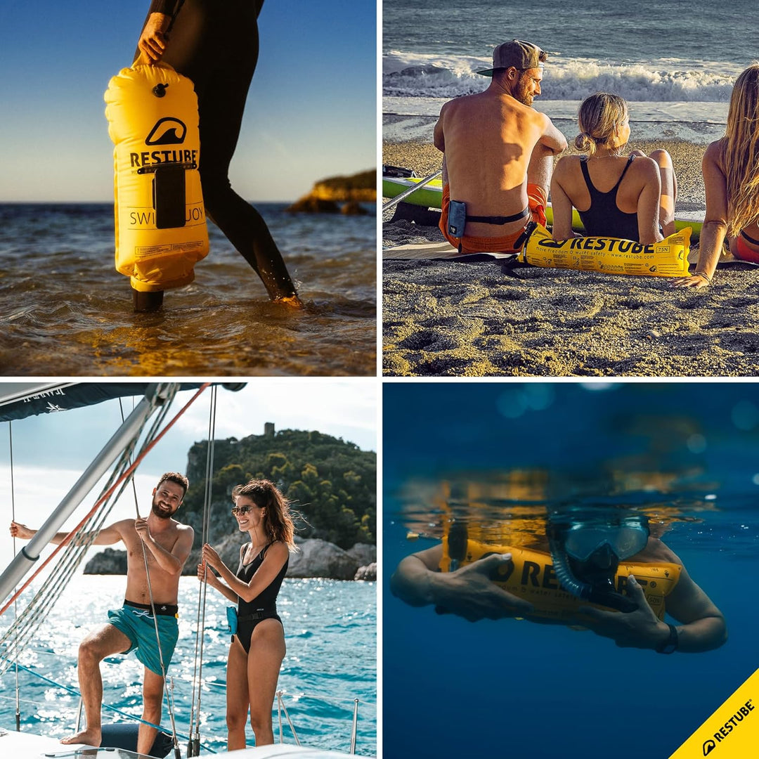 Restube wasserdichte Handyhülle, IPX8 Unterwasser Handyhülle für Schwimmen, Dry Bag Handy Lanyard Hü