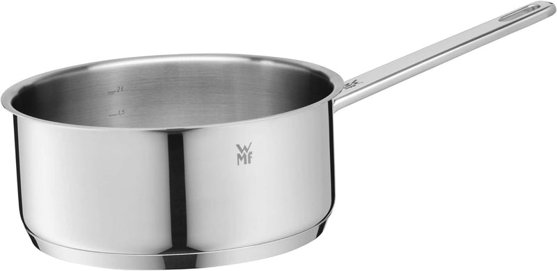 WMF Compact Cuisine Stielkasserolle 20cm, ohne Deckel, Kochtopf klein 2,5l, Milchtopf Induktion, Cro