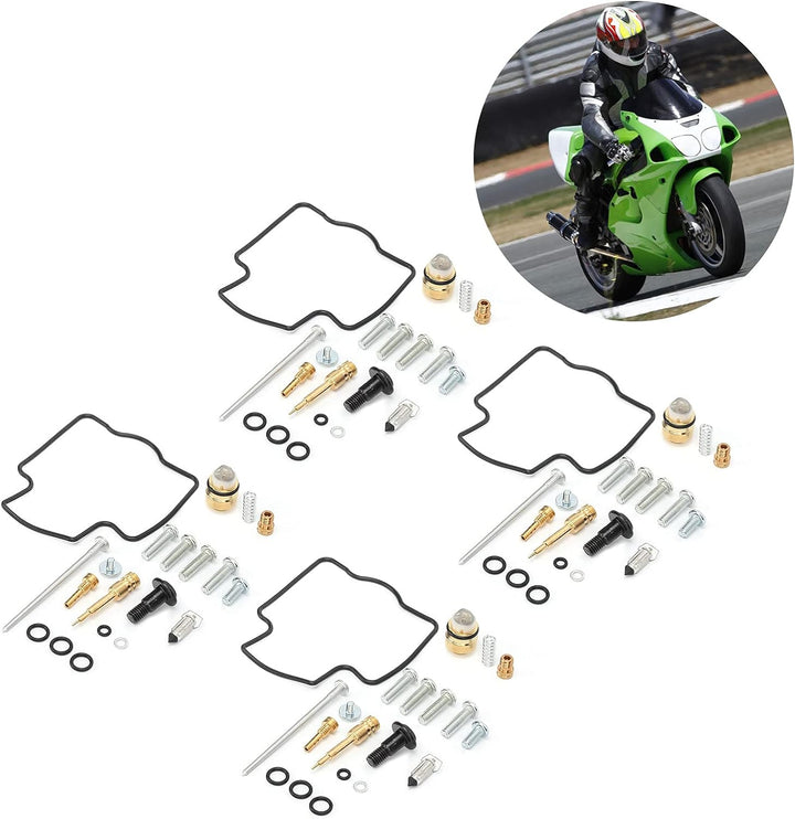 Aramox Vergaser Reparatursatz, Gummi+Metall 4er Set 80PCS Motorrad Vergaser Reparatursatz Zubehör Er