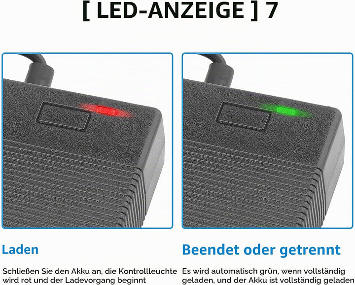 Yungeln Ladegeräte für 36V E-Scooter, 42V 2A AC Netzteil Scooter Adapter Ladegerät für Xiaomi 1S M36