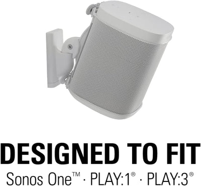 SANUS Wandhalterung (verstellbar, für Sonos Play: 1 und Play: 3 Lautsprecher – Weiss (2 Stück) Weiss