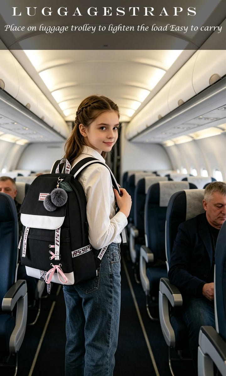 Asge Schulrucksack Mädchen Schulranzen Jungen Schultasche mit Ergonomischem Design Rucksack Campus B
