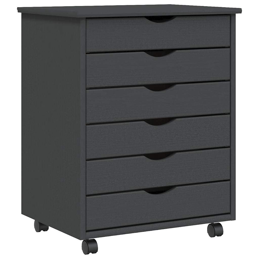 vidaXL Rollschrank, Rollcontainer mit 6 Schubladen, Kommode Schubladenschrank mit Rollen, Büroschran