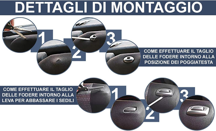 Lupex Shop Autositzbezüge kompatibel mit Adam, Made in Italy, Polyestergewebe, kompletter Satz Vorde