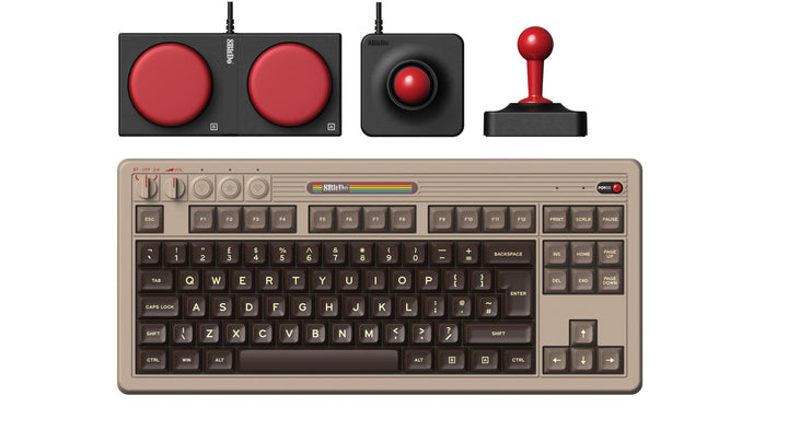 8Bitdo retro mechanische Tastatur, Bluetooth/2.4G/USB-C heiss austauschbare Gaming-Tastatur mit 87 T