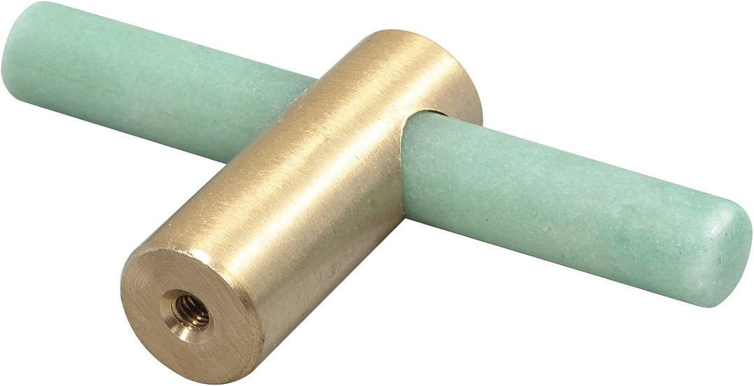 mookaitedecor Satz von 4 Grüner Aventurin T Bar natürlichen Kristall Wand Schublade Knöpfe und zieht