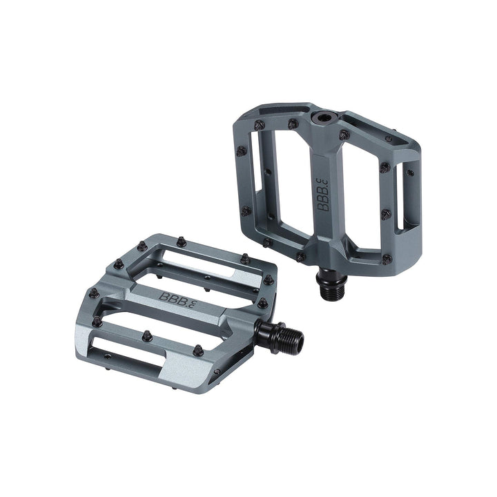 BBB Cycling Bike Pedale Aluminium für MTB und E-MTB Matt Grau, Matt Grau