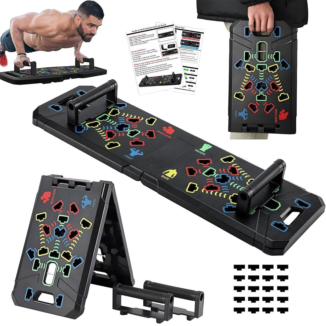 30-in-1 Tragbare Liegestützbrett,faltbare Push Up Ständer für Fitnesstraining mit Griffen,faltbare L