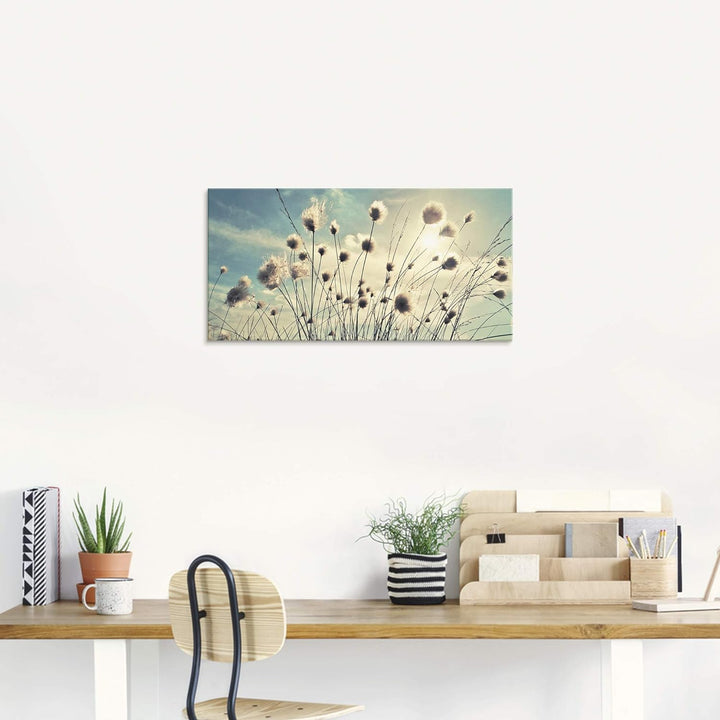 ARTland Glasbilder Wandbild Glas Bild einteilig 100x50 cm Querformat Natur Zauber Idyll Sonne Moor P
