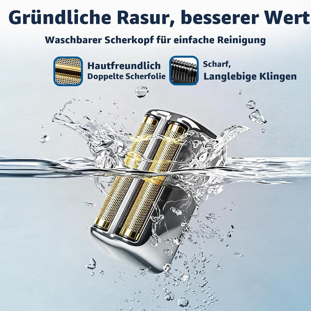 Ersatz-Rasierklinge kompatibel mit BaByl**sPRO Double FXFS2 - Metallfolie (Silber, 3er Pack), Silber