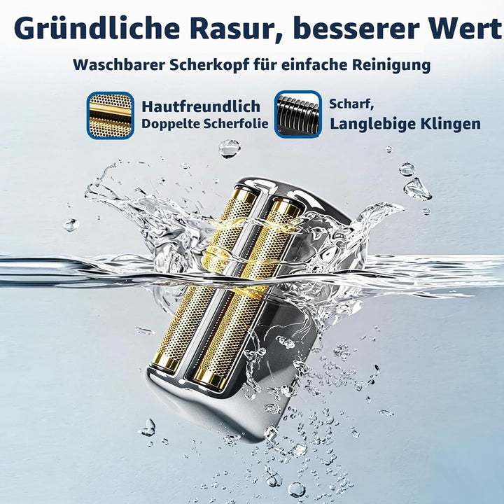 Ersatz-Rasierklinge kompatibel mit BaByl**sPRO Double FXFS2 - Metallfolie (Silber, 3er Pack), Silber