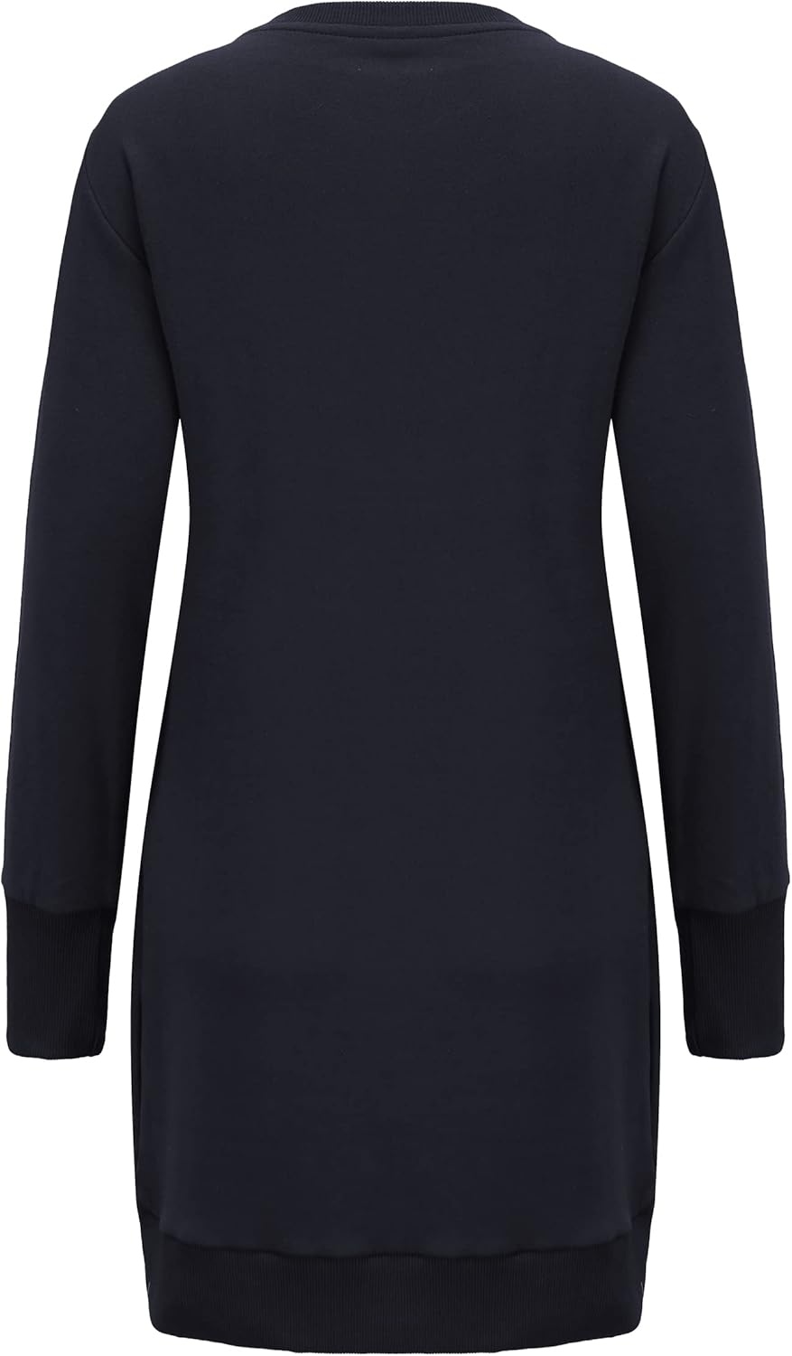 DOTIN Damen Sweatkleid Langarm Sweatshirt Pulloverkleid Herbst Hoodie Kleider Lässiges Jumper Tops M
