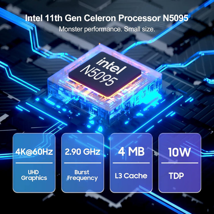 Blackview Mini PC Windows 11 Pro, MP60 Computer mit 16GB DDR4 RAM 512GB M.2 SSD, Intel 11th. Gen N50