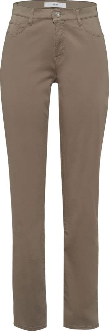 BRAX Damen Style Carola Five-Pocket Wertigem Baumwollsatin Hose 25W / 32L Khaki, 25W / 32L Khaki