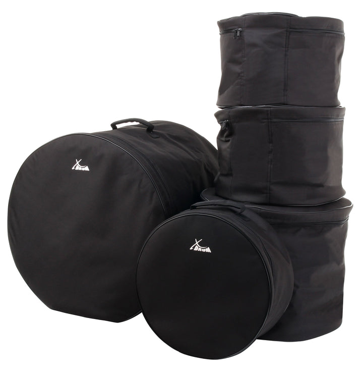 XDrum Classic Drumbag Set, Schlagzeugtaschen in Standard Grössen: 22",16",13",12" und 14,5" (wassera