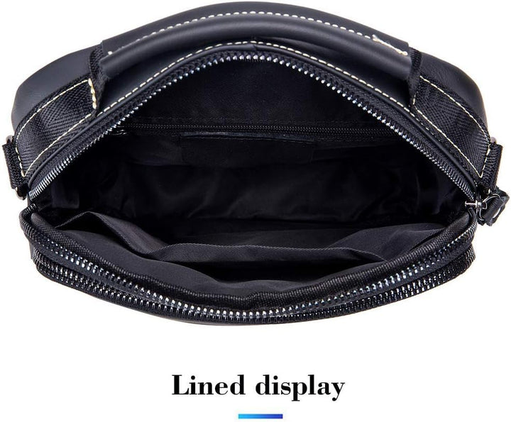 MANNUOSI Herren Schultertaschen business Freizeit Henkeltaschen echtleder vintage Handtaschen Einhei