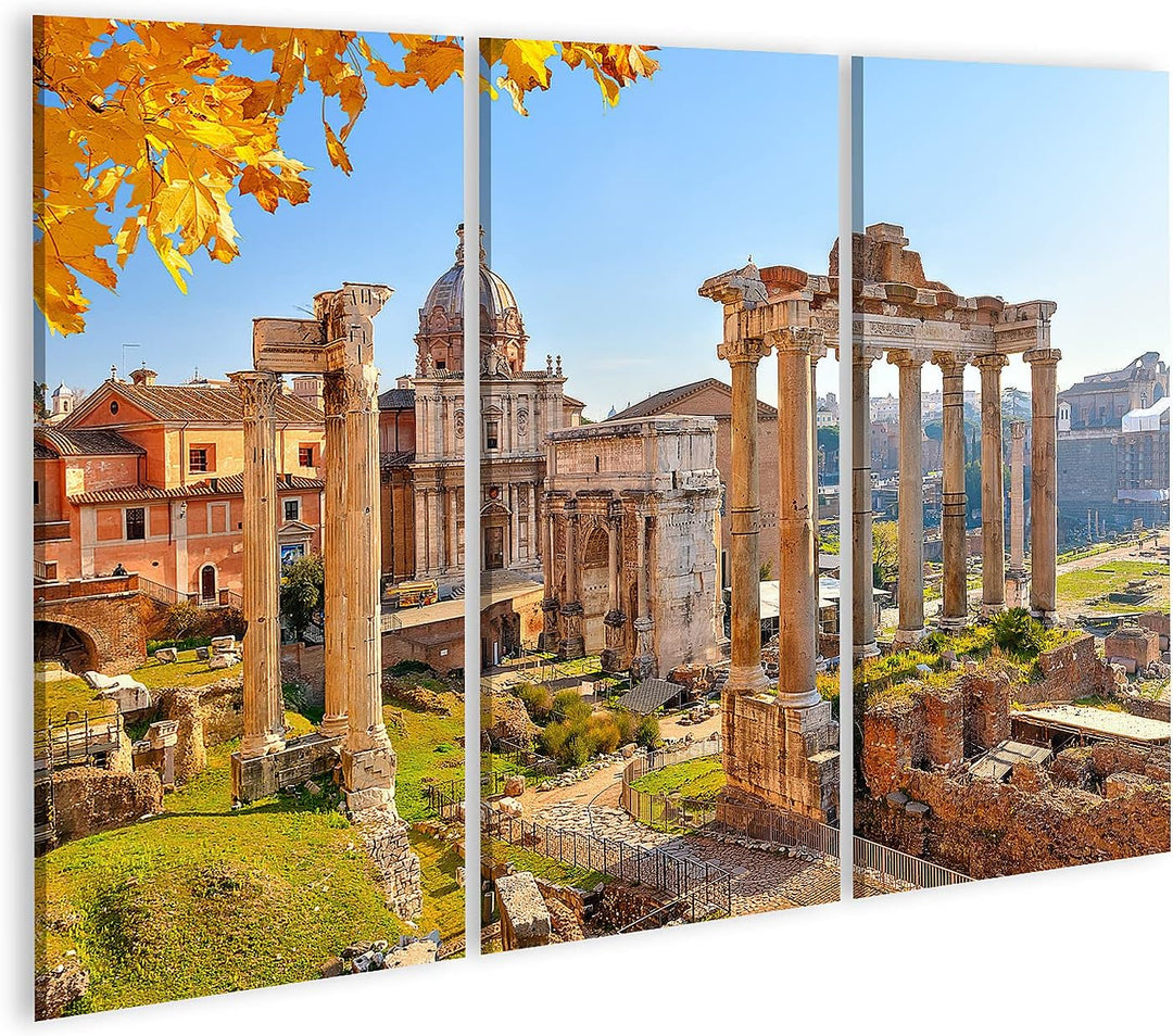 islandburner Bild auf Leinwand Römische Ruinen In Rom Im Frühjahr Italien Bilder Wandbilder Poster L