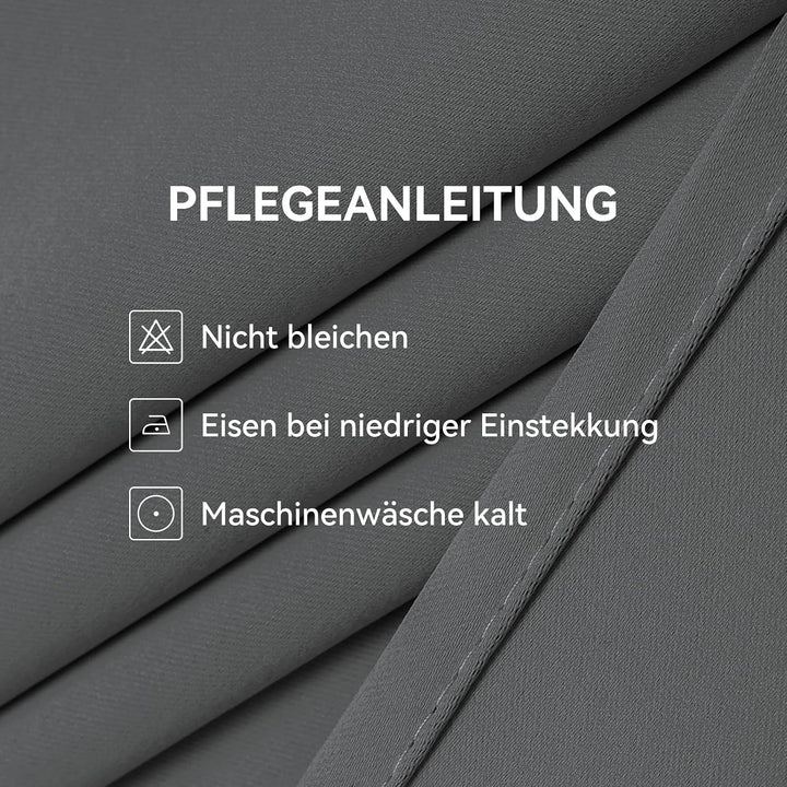 CUCRAF Verdunklungsvorhänge Thermovorhang Kälteschutz 2er Set H160 x B117cm Vorhänge mit Ösen Dunkel