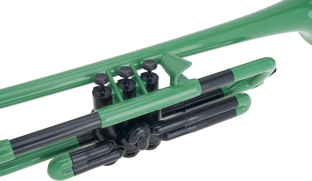 pTrumpet 700628 Trompete mit Tasche und Mundstück grün, Grün