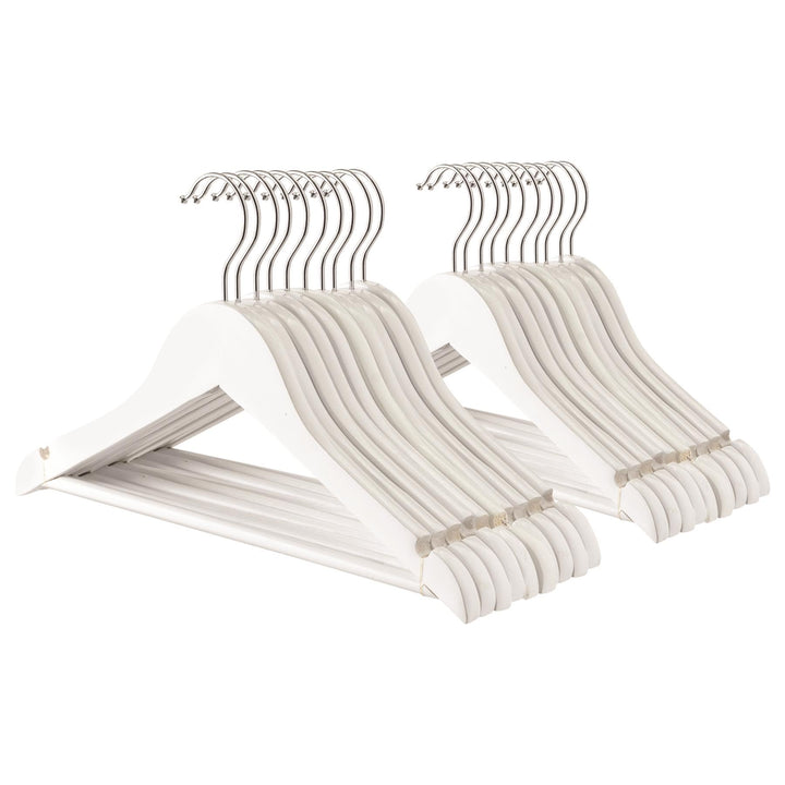 Harbour Housewares 20x Weiü Kinder-Kleiderbügel aus Holz - Klein Kinder Mantel Kleidung für Baby, Kl