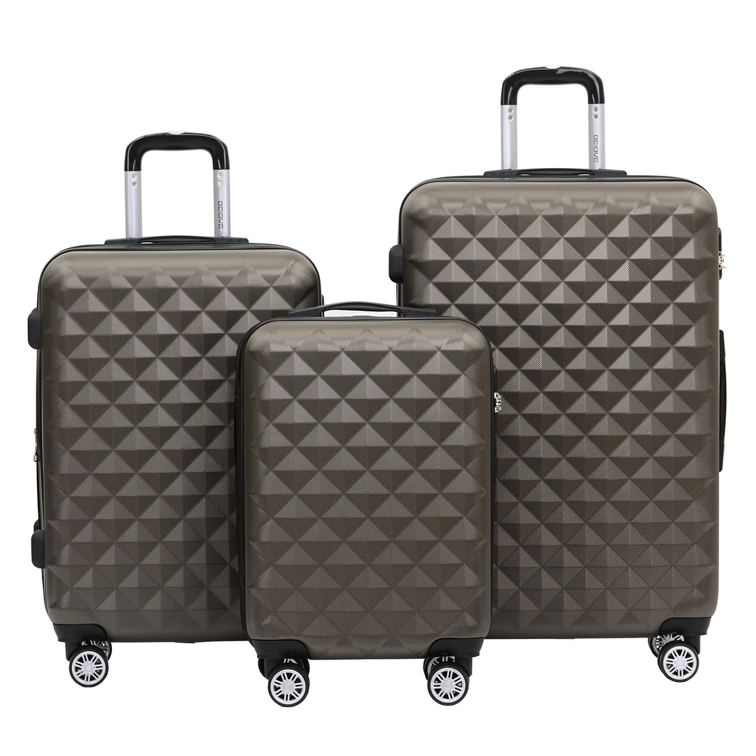 BEIBYE Trolley Koffer Reisekoffer Reisekofferset Gepäckset Kofferset 4 Zwillingsrollen Hartschale (C