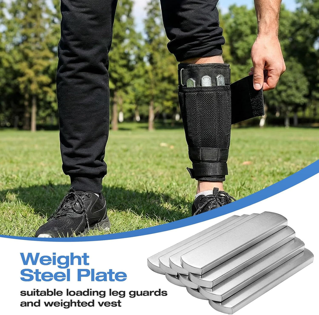 10 Stück Stahlplatten für Gewichtsweste, Krafttraining Gewicht splatten für Gewichtswesten 12CM, 12C