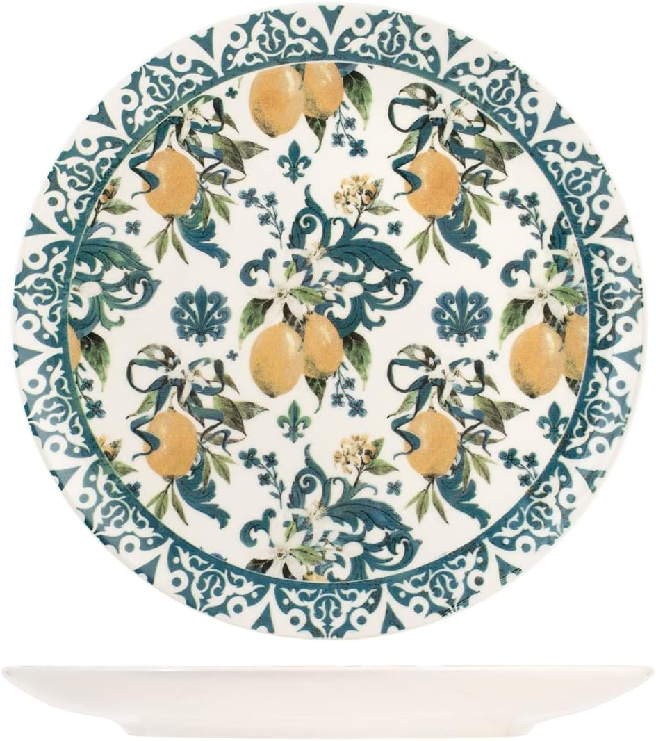 H&h servizio tavola 18 pezzi sicily in stoneware decorato