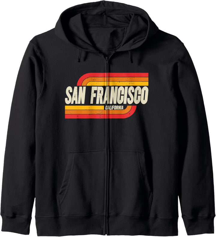 San Francisco Kalifornien CA City Vintage Kapuzenjacke