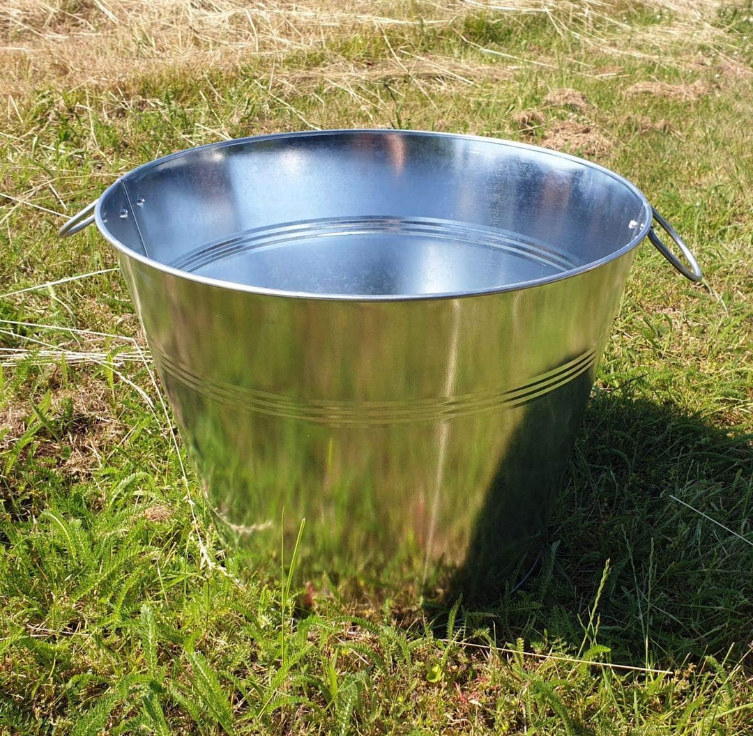 Riesiger Zinkeimer Eimer Zink XXL 40 Liter Bierkühler Sektkühler