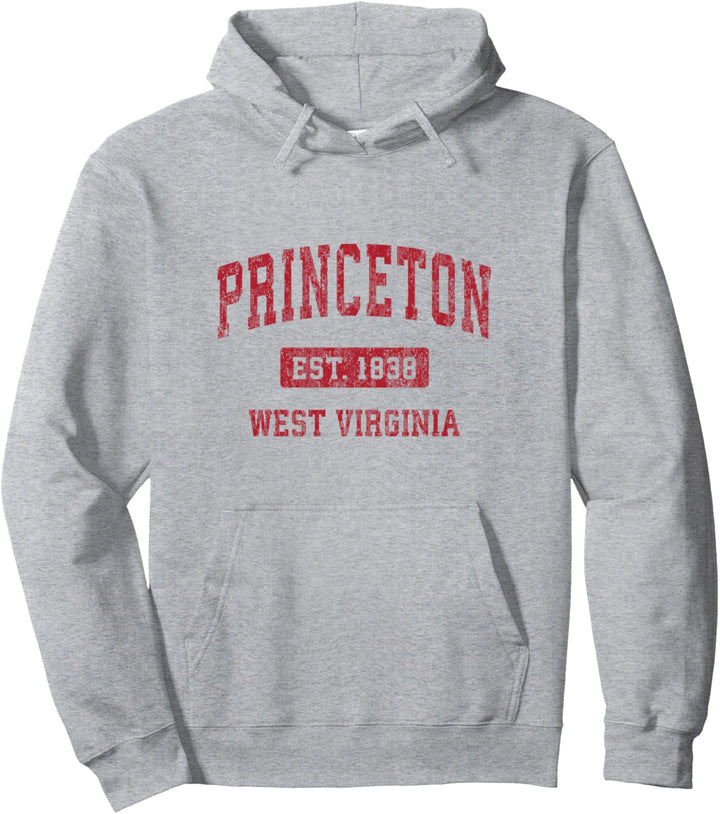 Princeton West Virginia WV Vintage-Sportdesign, rotes Design Pullover Hoodie