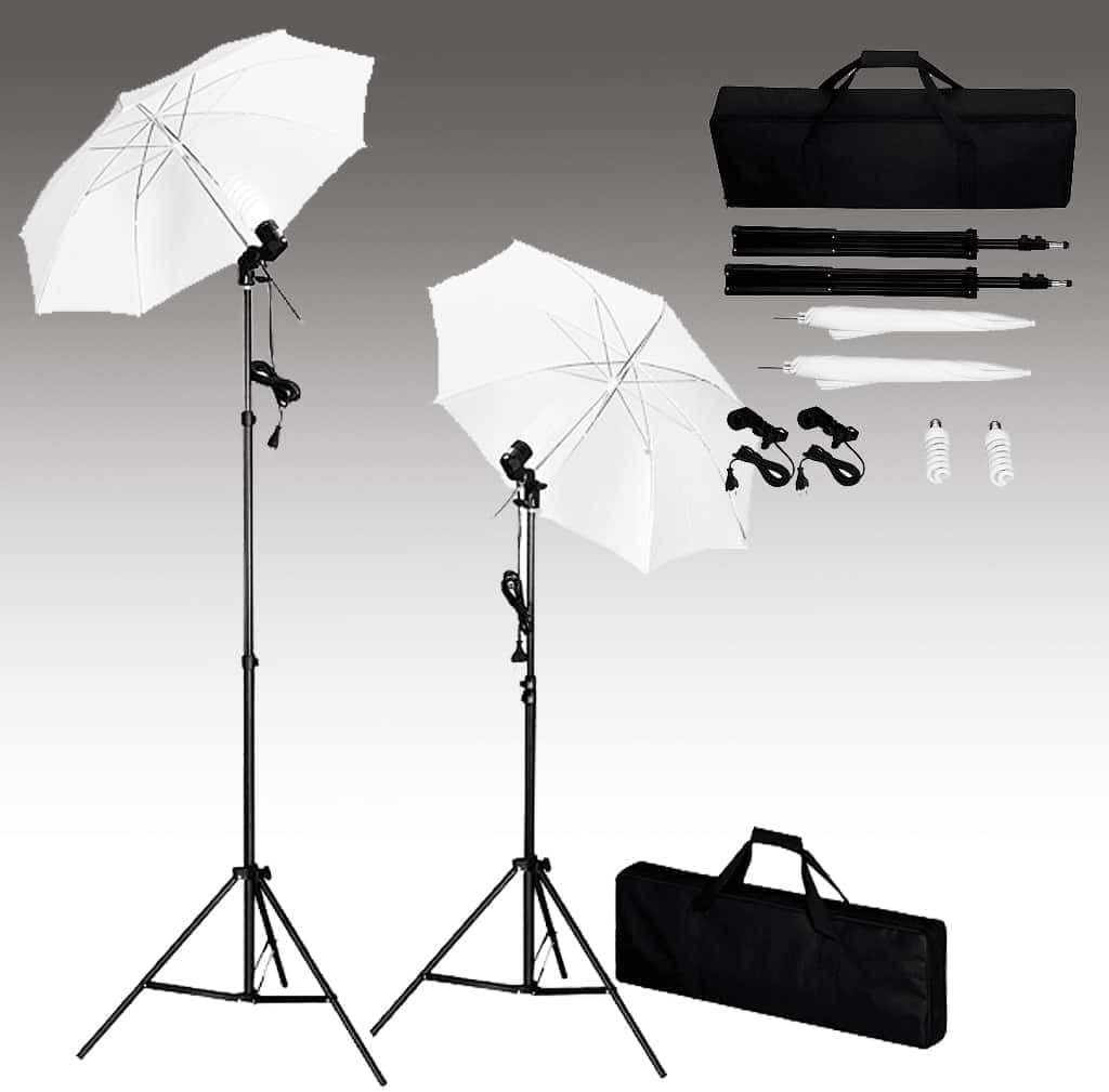 vidaXL Fotostudio Set Fotolampe Studioleuchte Studiolampe Stative